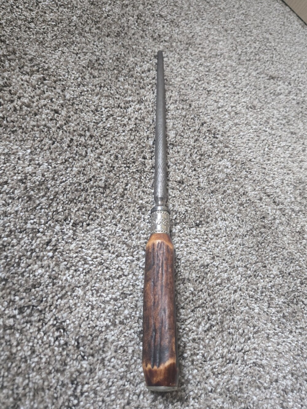 Vintage Antler-handled Sharpening steel